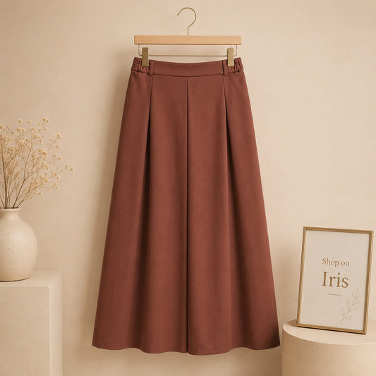 BROWN TWILL SKIRT