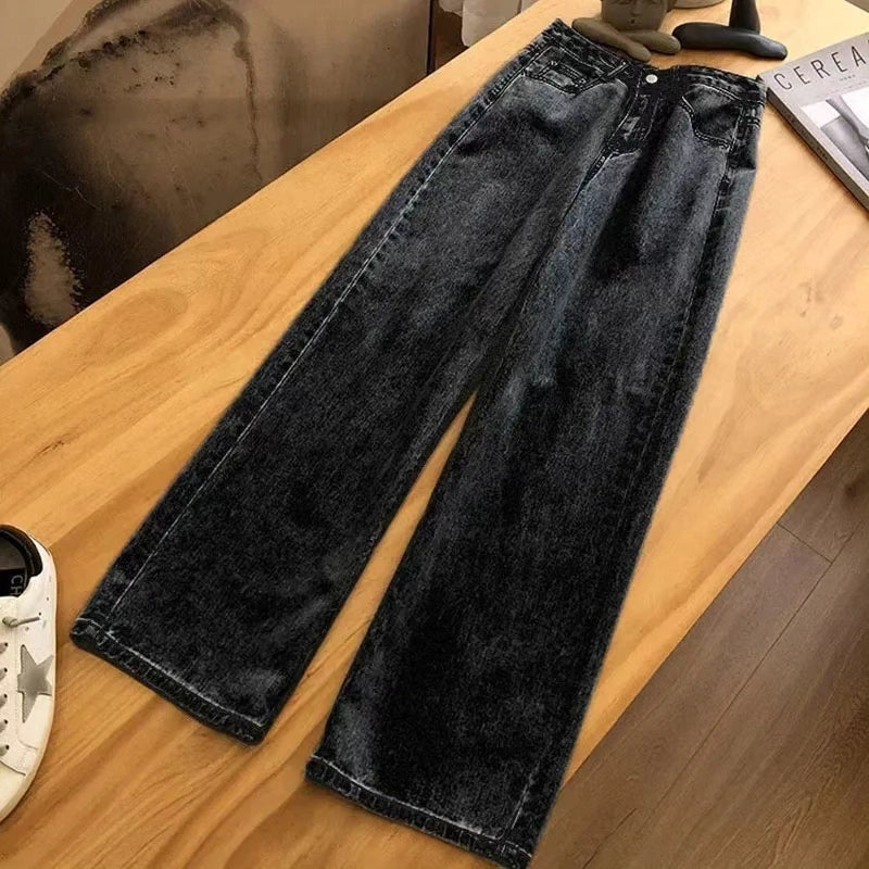 MALAYSIAN BLACK WIDE LEG JEANS