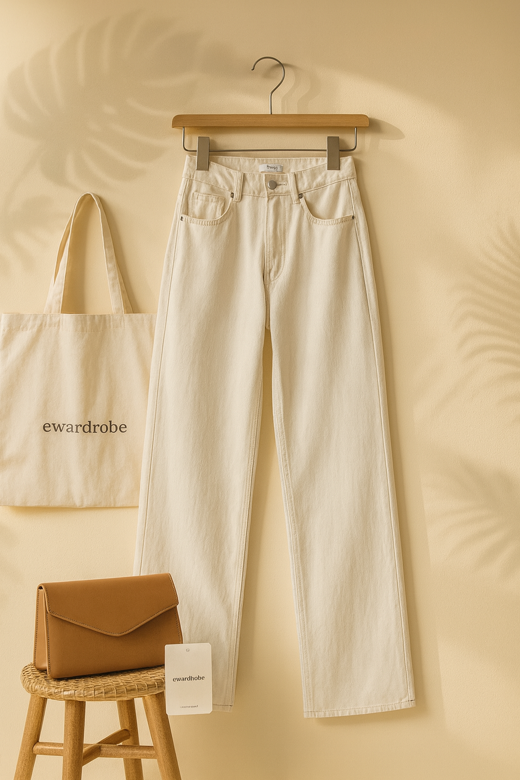 WHITE WIDE LEG JEANS