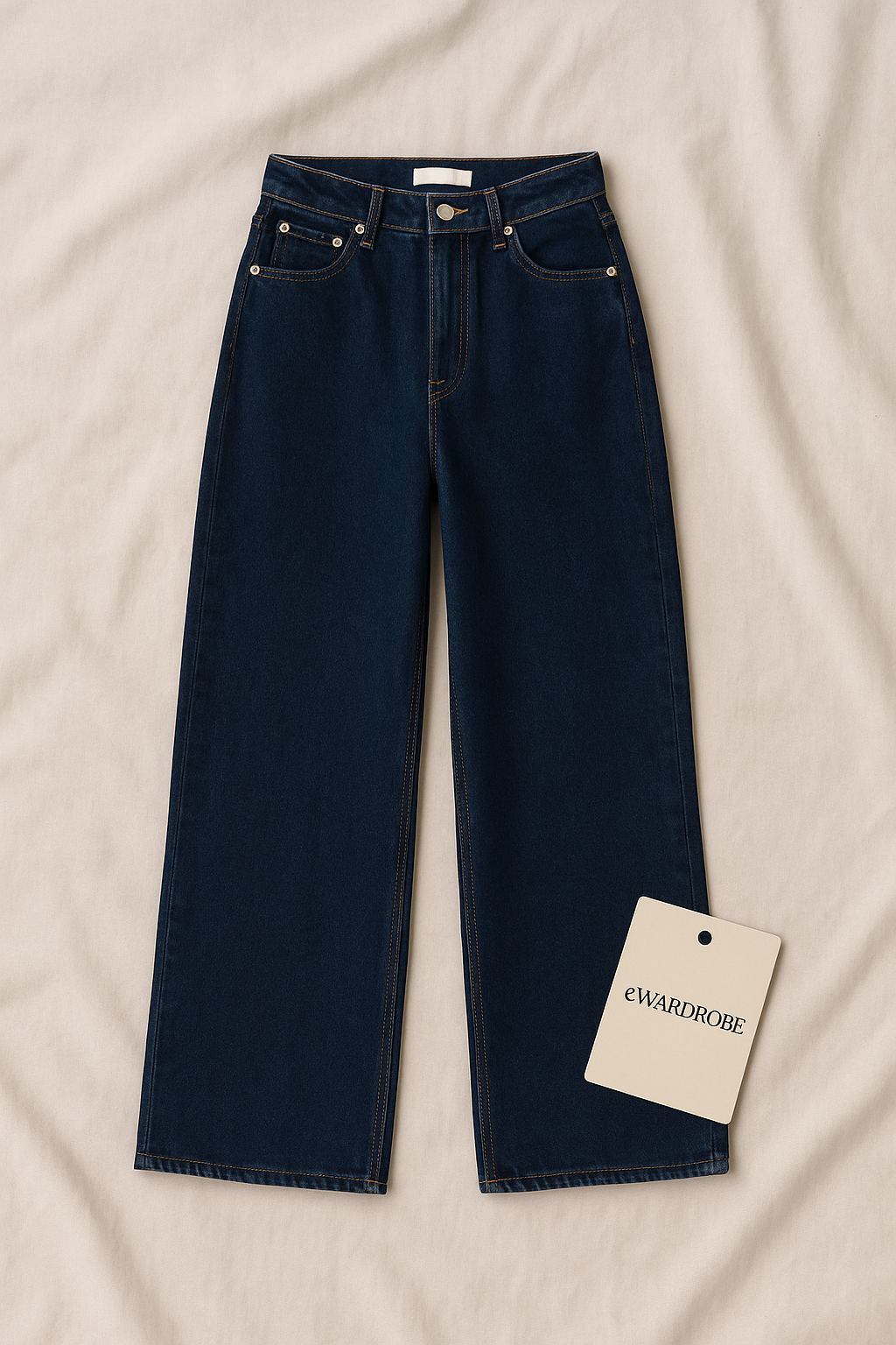 DARK BLUE WIDE LEG JEANS