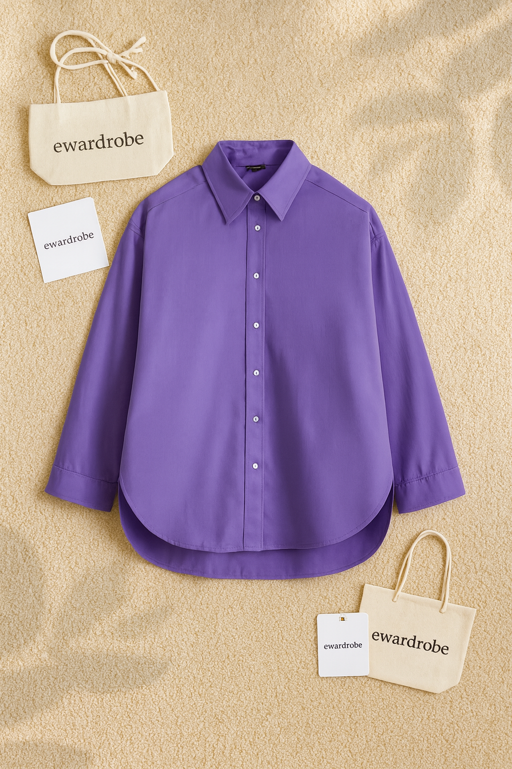 PURPLE BUTTON DOWN SHIRT