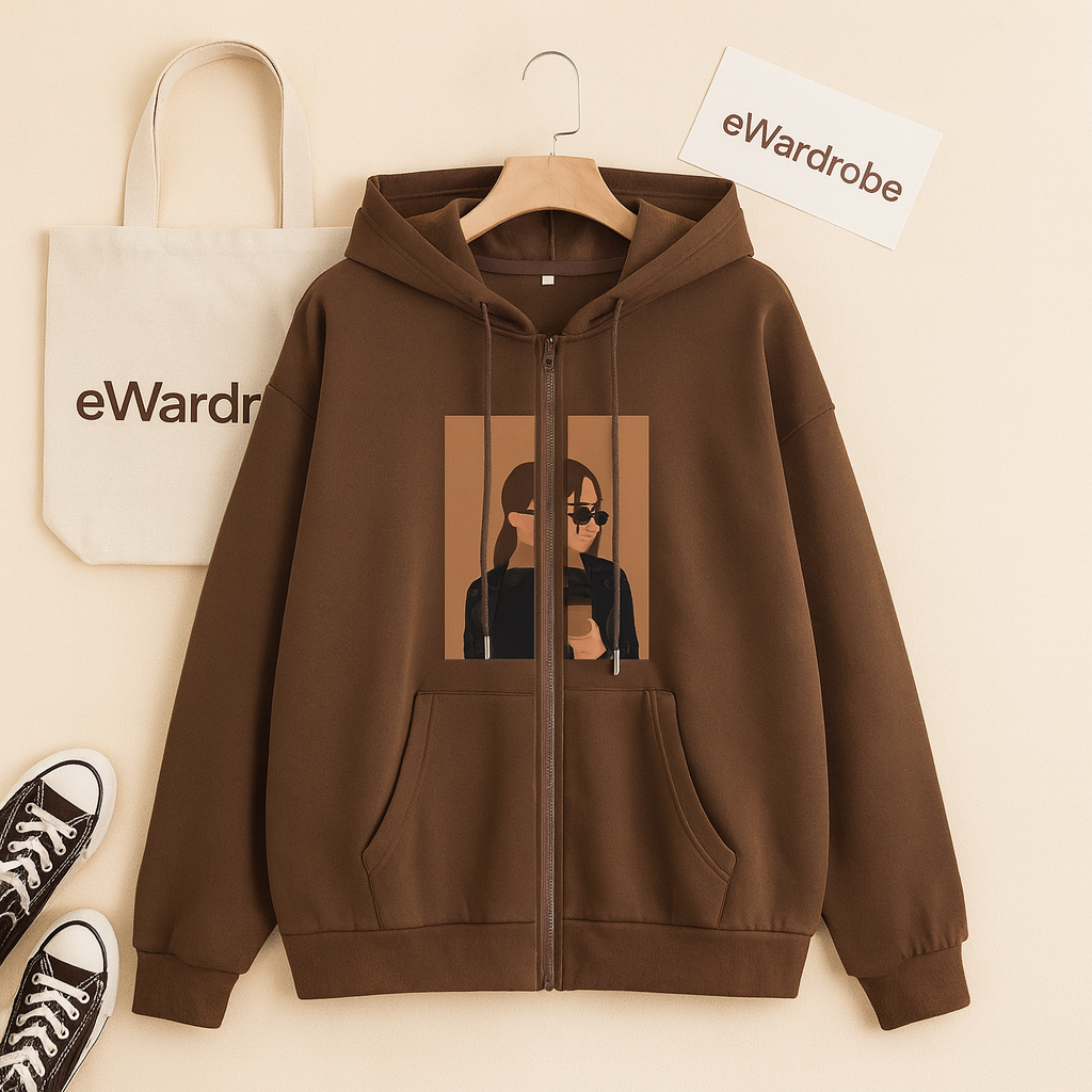 BROWN ZIPPER COFEE GIRL