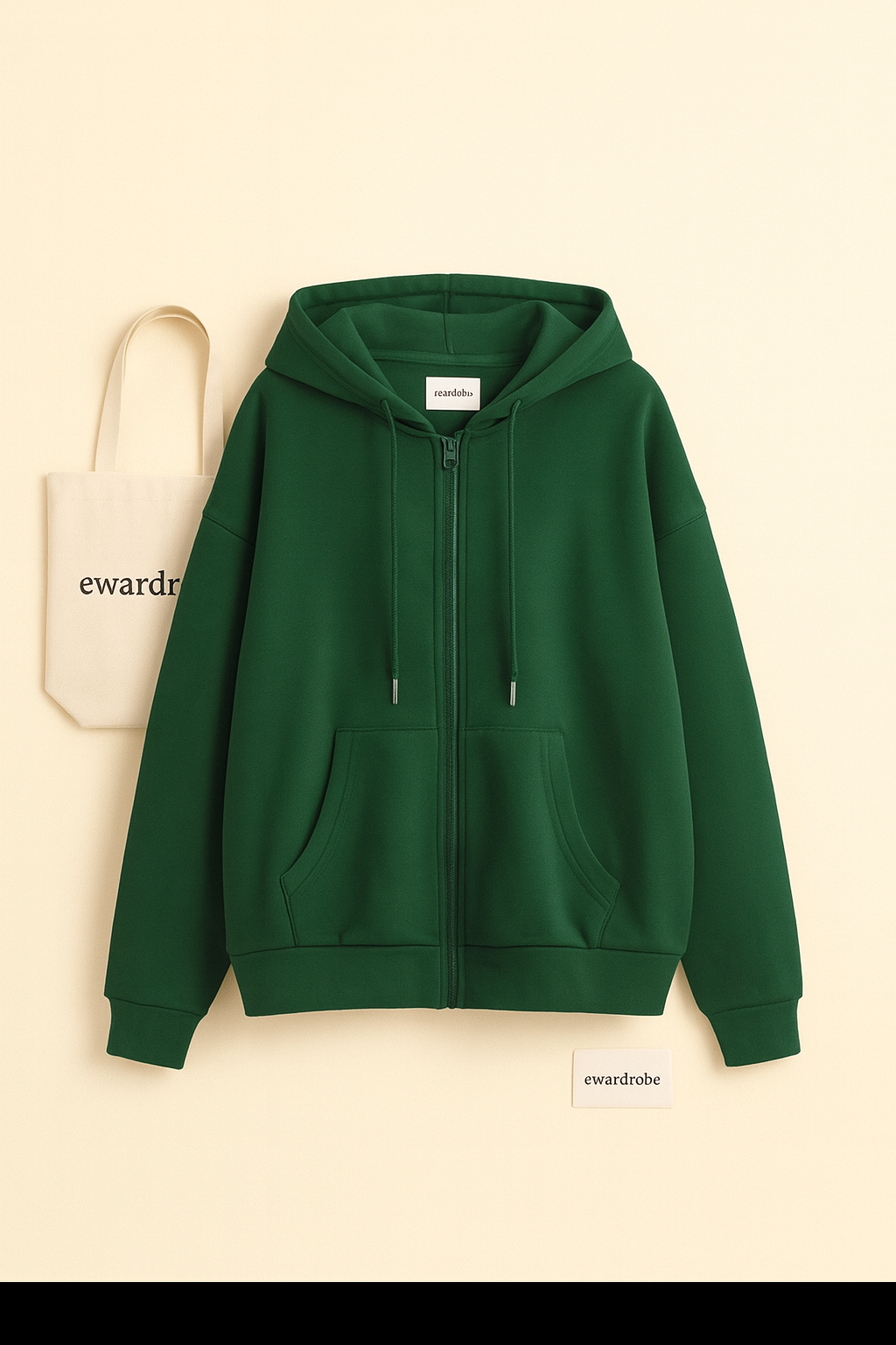 BOTTLE GREEN ZIPPER