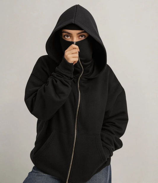 BLACK NINJA HOODIE-WOMEN