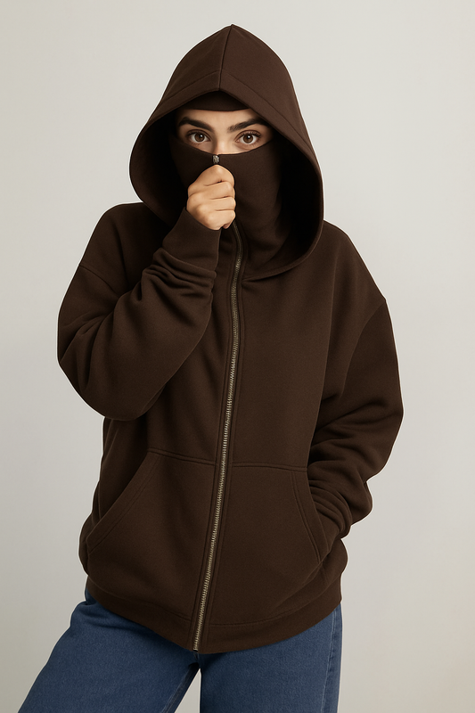 BROWN NINJA HOODIE-WOMEN