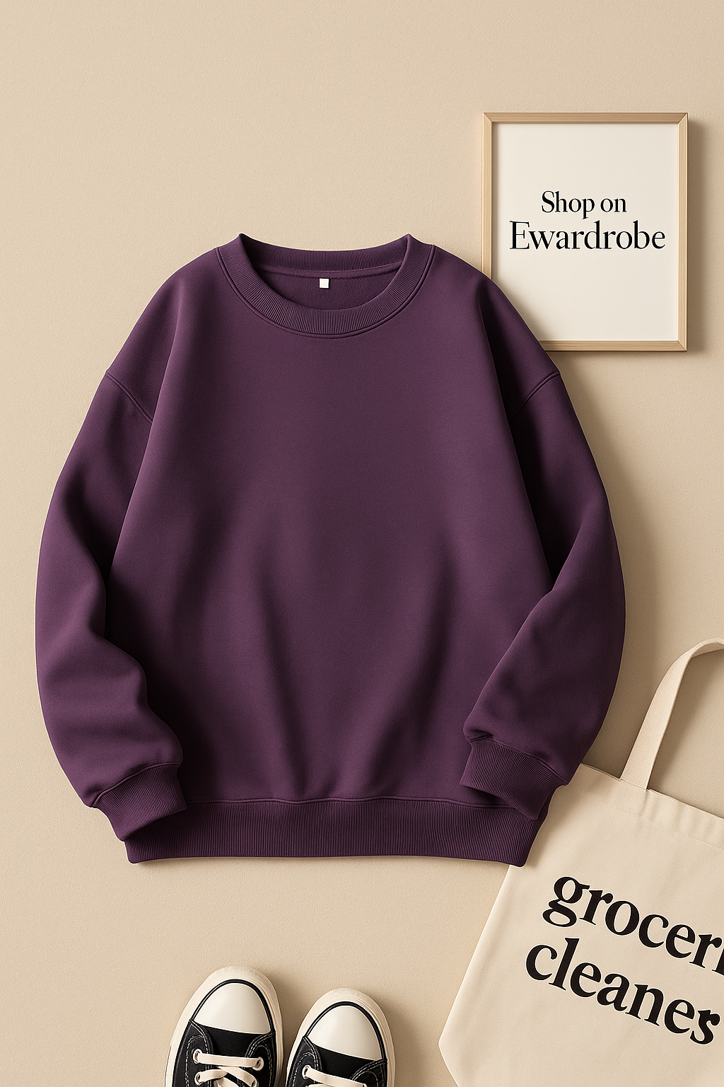 PLAIN PURPLE SWEATSHIRT