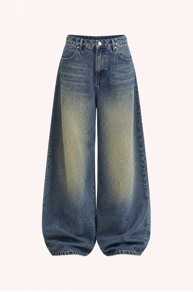 Vintage Grenish wide leg jeans