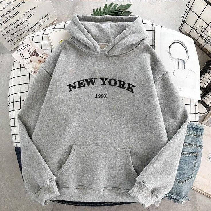 NEW YORK GREY HOODIE