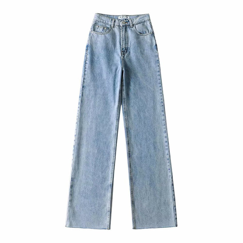 ICE BLUE WIDE LEG JEANS