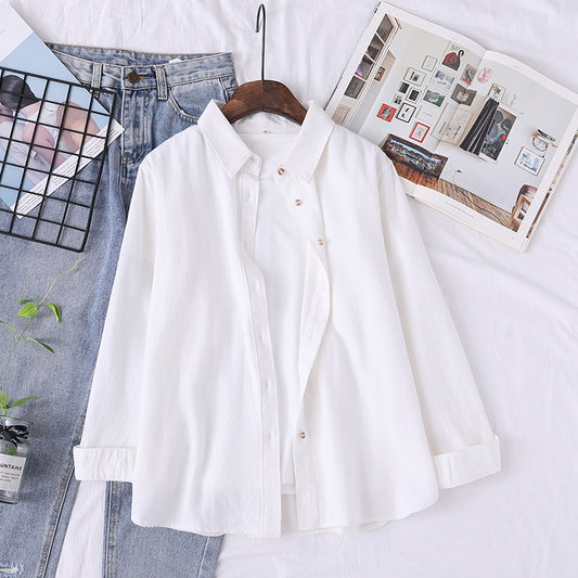 WHITE BUTTON DOWN SHIRT WITH INNER
