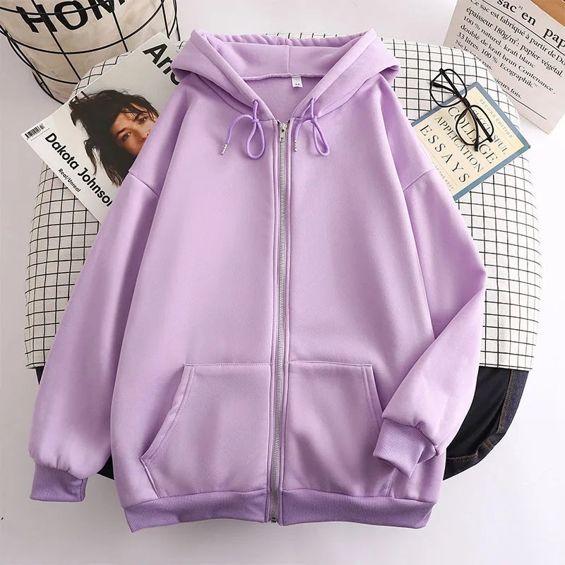 LILAC ZIPPER HOODIE