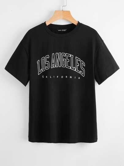 BLACK TSHIRT LOS ANGLES