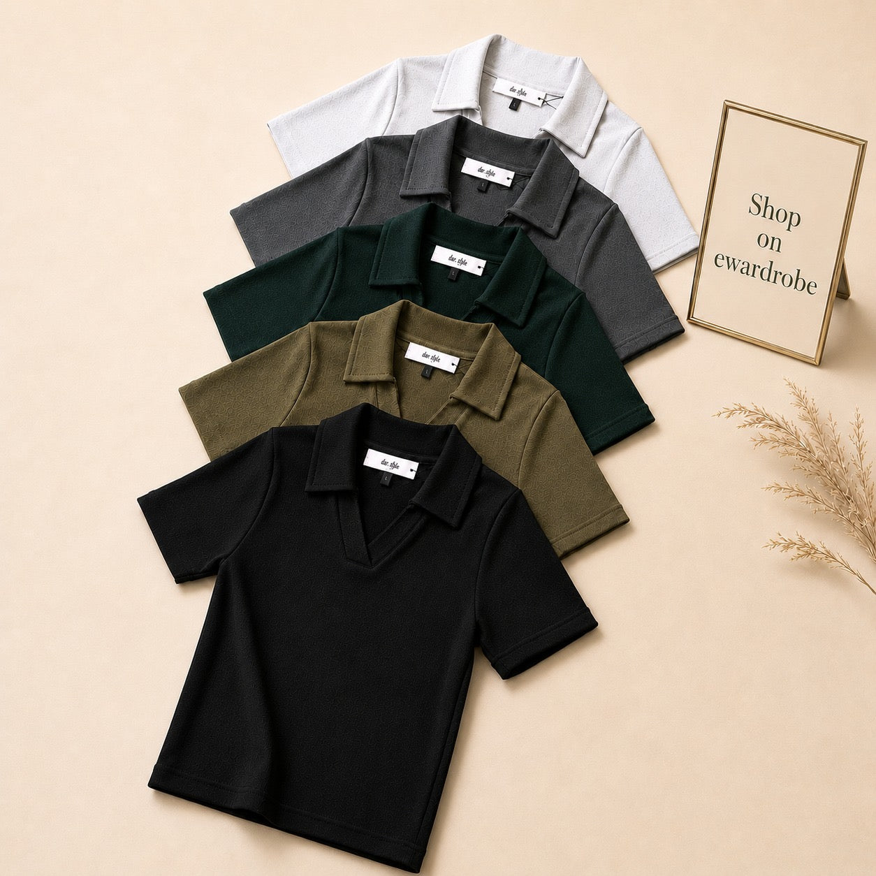 CROP POLO TSHIRT