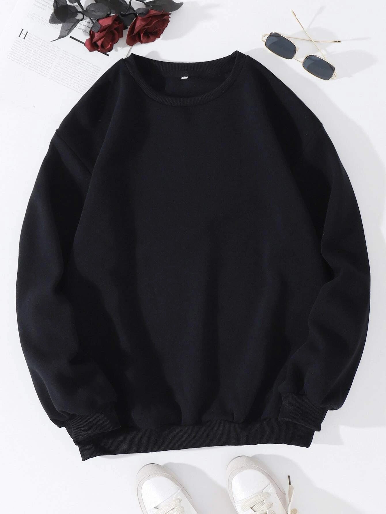 PLAIN BLACK SWEATSHIRT Ewardrobe Plain black sweatshirt ewardrobe