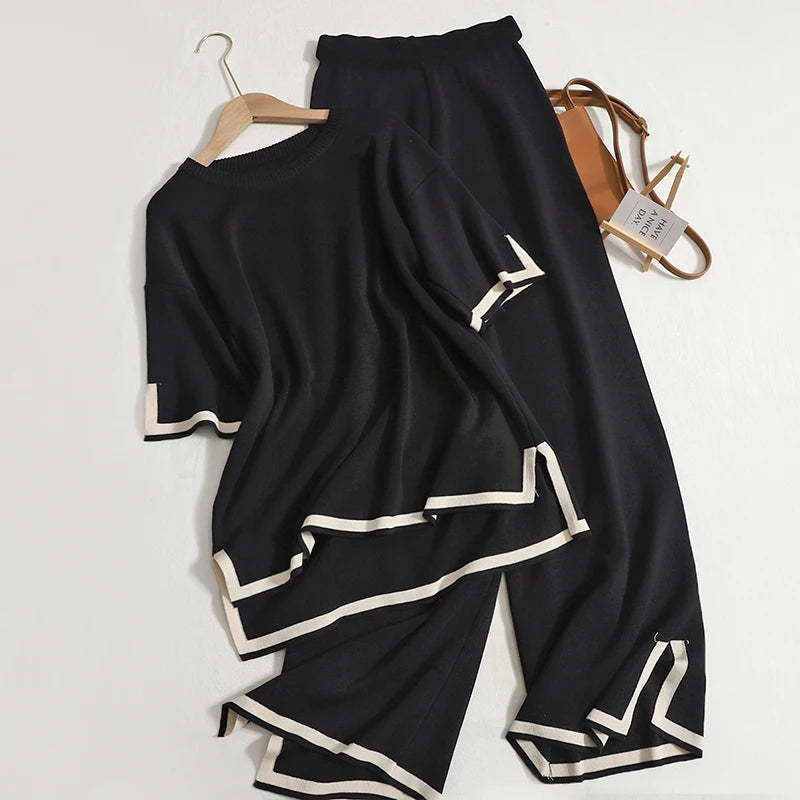 BLACK SUMMER LINING TRACKSUIT