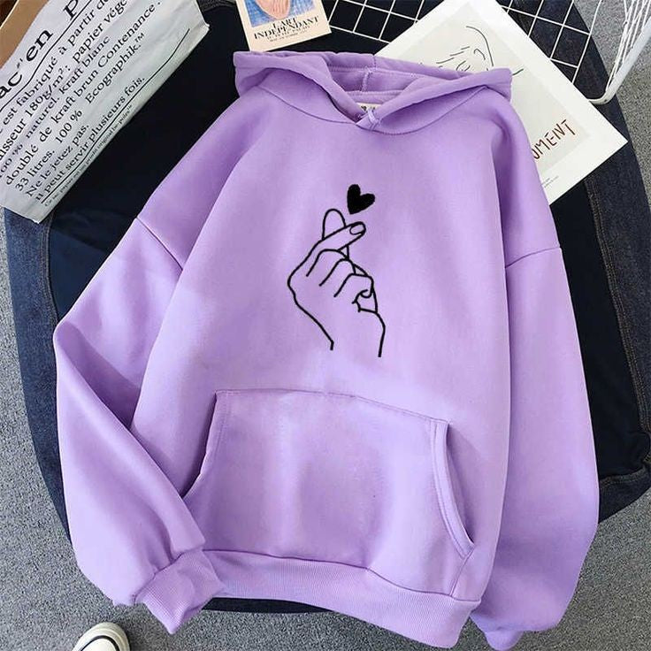 LILAC HOODIE LOVE CHARM