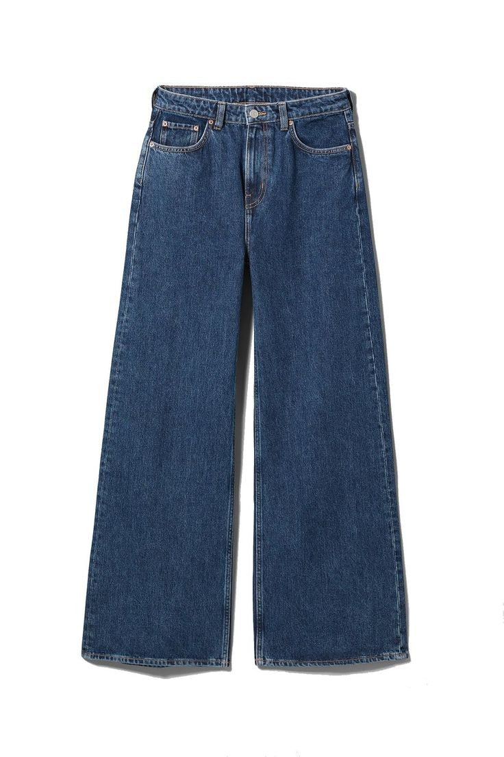 RUSTY MID BLUE WIDE LEG JEANS