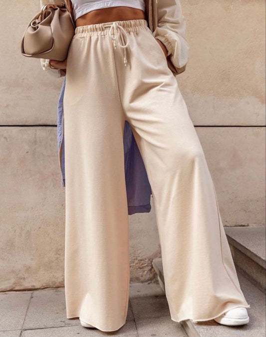 PLAIN BEIGE FLAPPER TROUSER