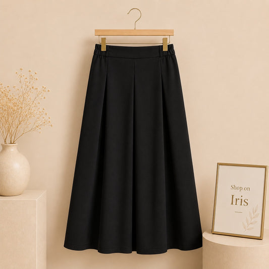 BLACK TWILL SKIRT