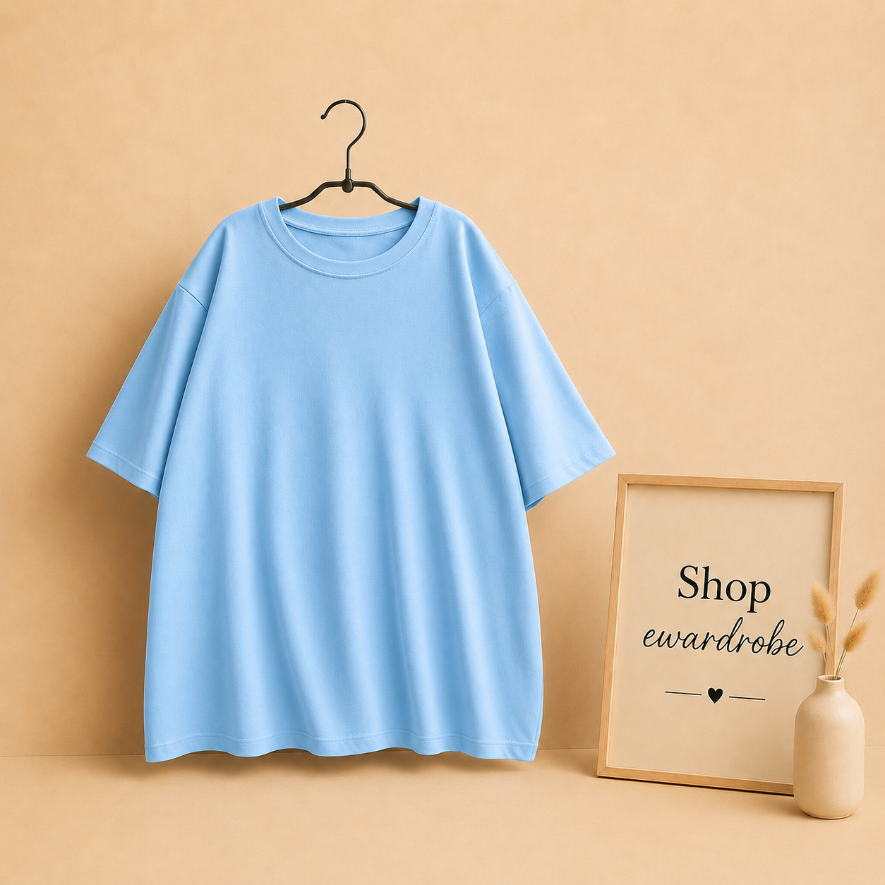 LIGHT BLUE DROP SHOULDER TSHIRT