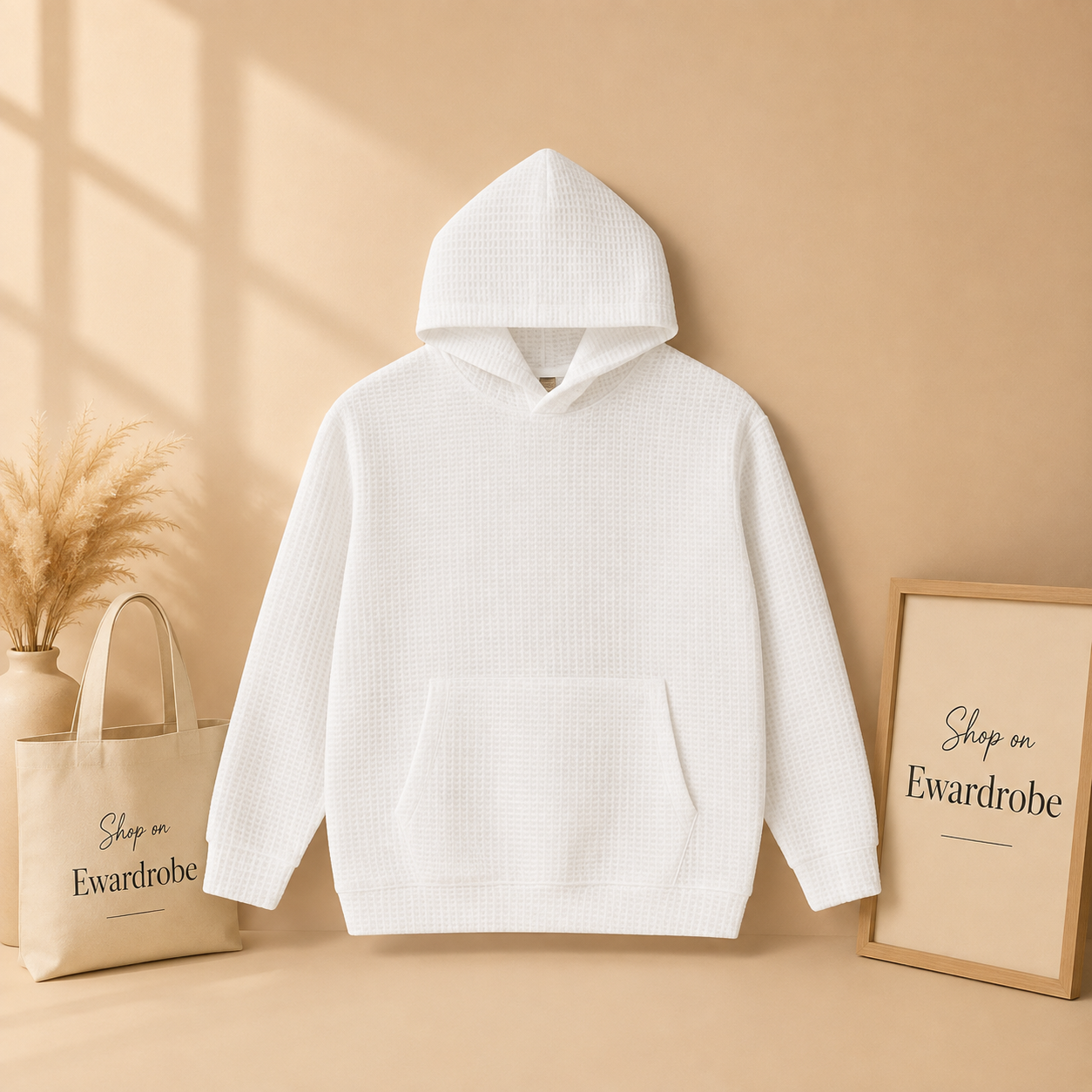 WAFFLE KNIT HOODIE
