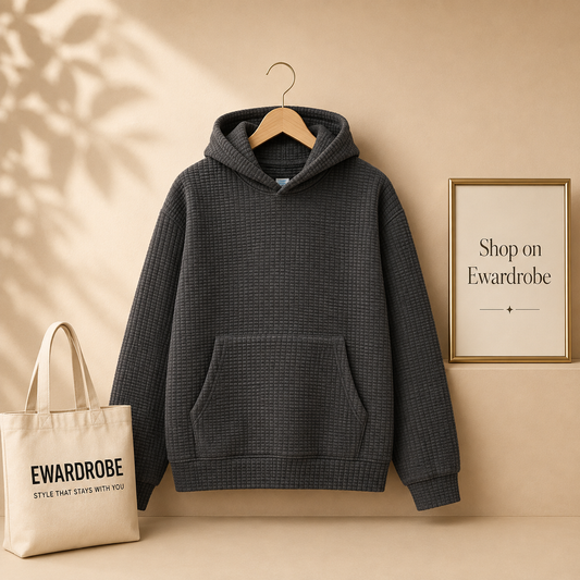 WAFFLE KNIT HOODIE