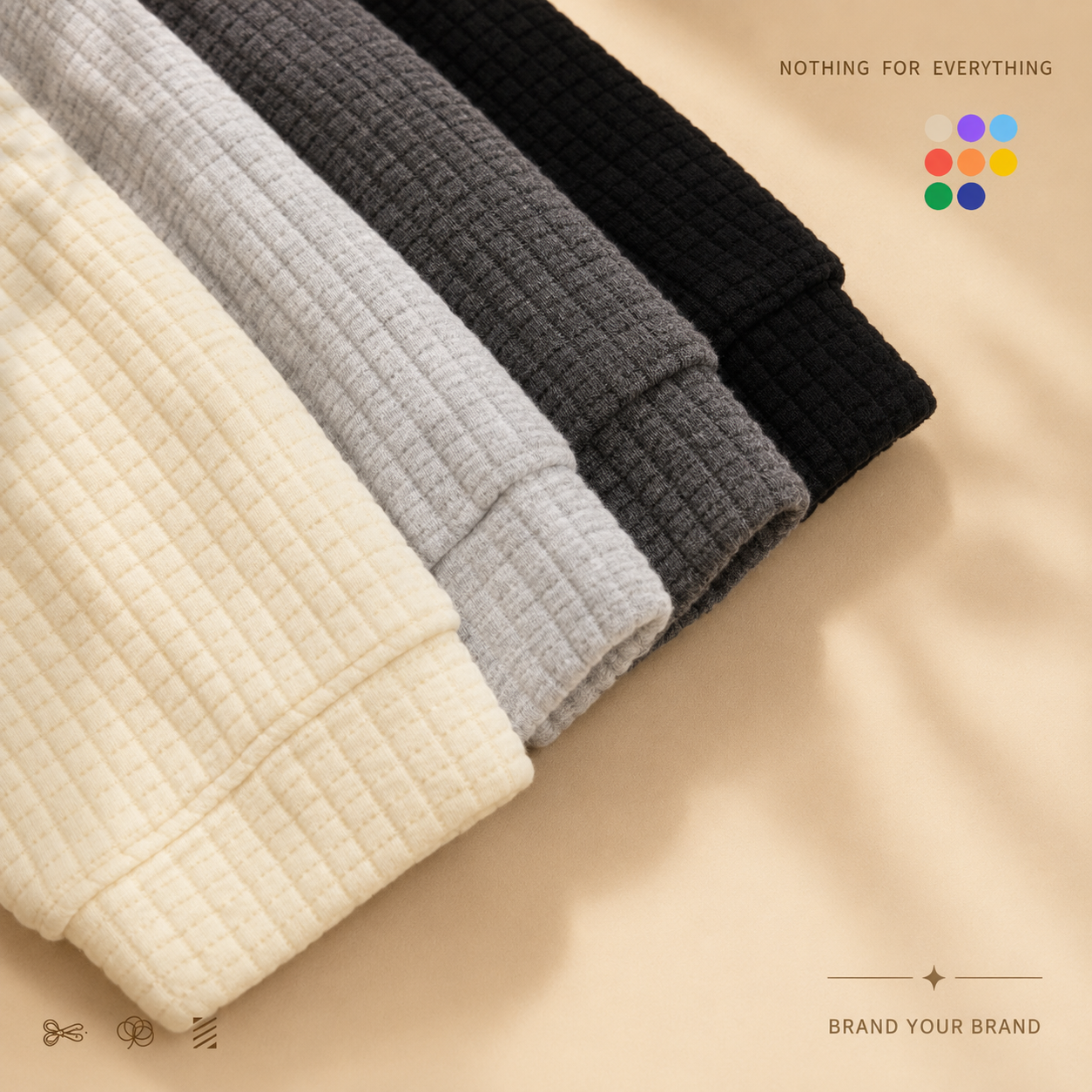 WAFFLE KNIT HOODIE