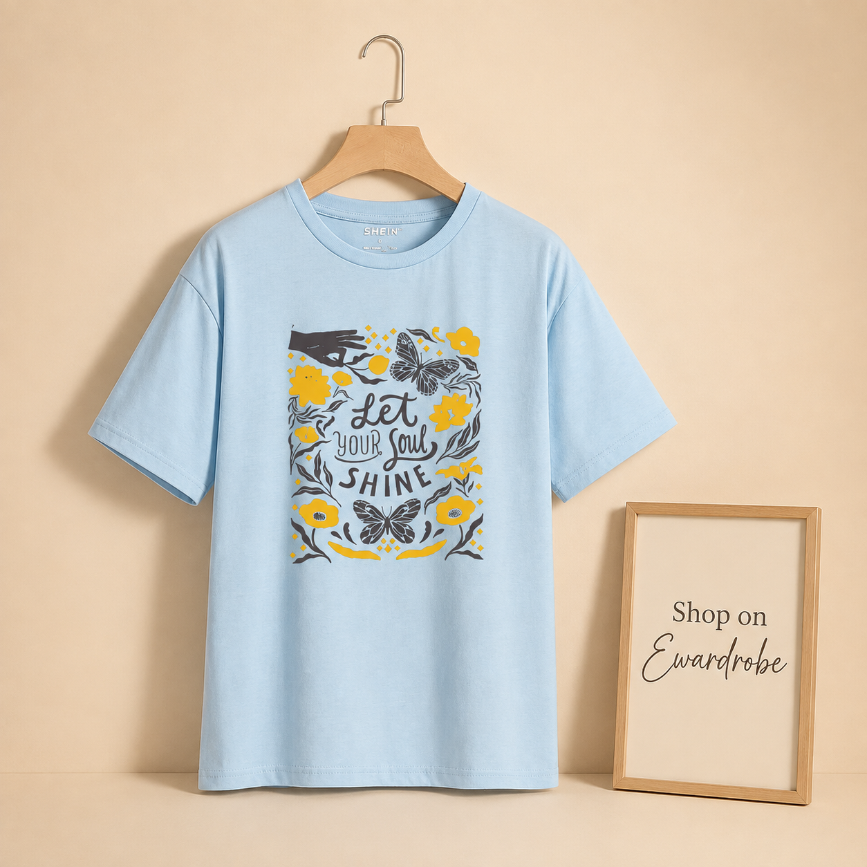 SKY BLUE TSHIRT LET YOUR SOUL SHINE