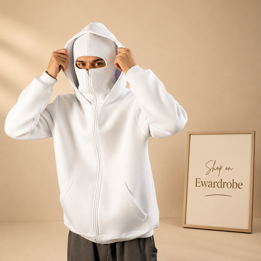 Ninja White Hoodie - Men