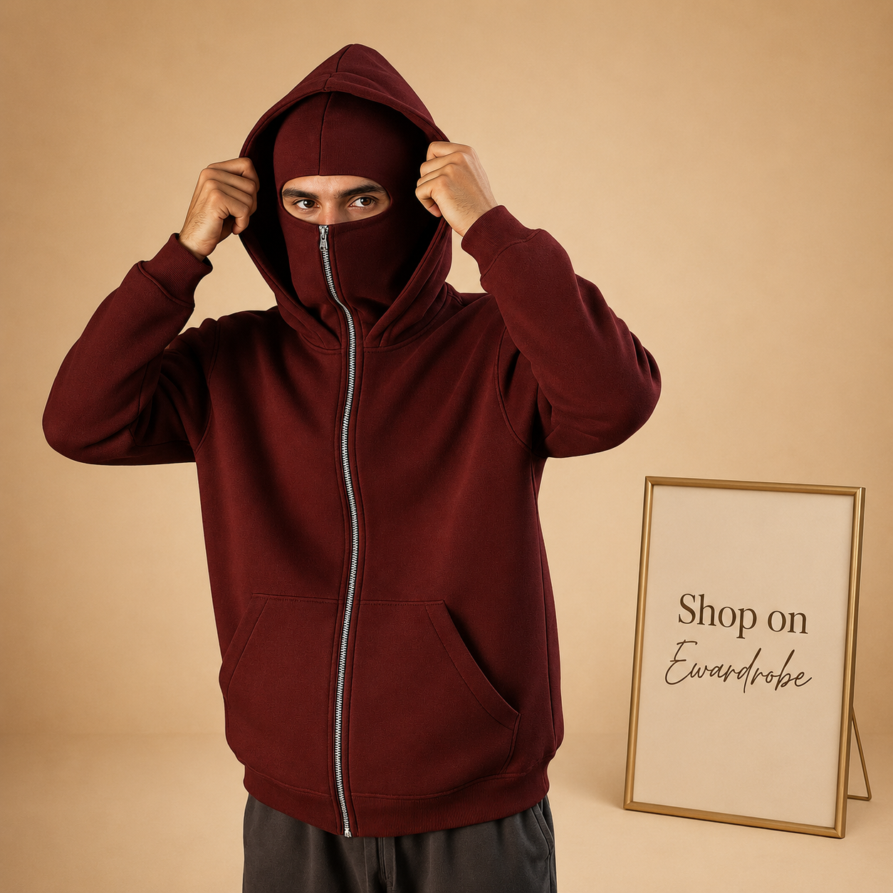 NINJA MAROON HOODIE