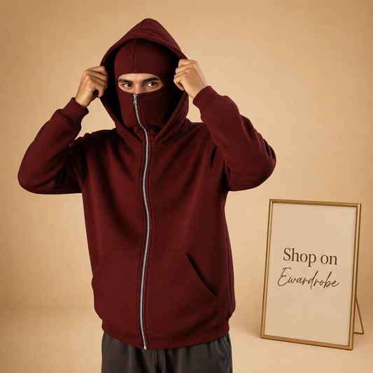 Ninja Maroon Hoodie - Men