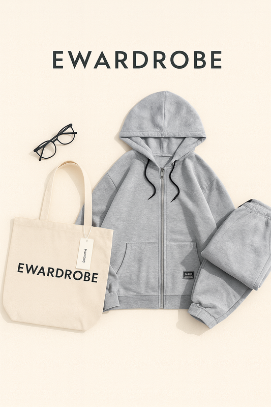 BASIC GREY ZIPPER TRACKSUIT