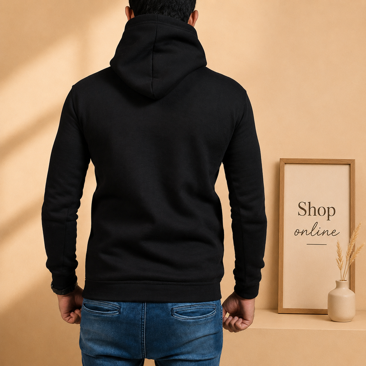 Basic Black Hoodie // Men