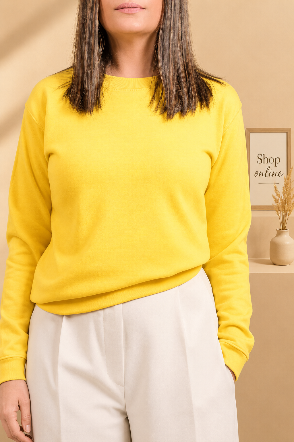 Basic Yellow Sweatshirt // Women
