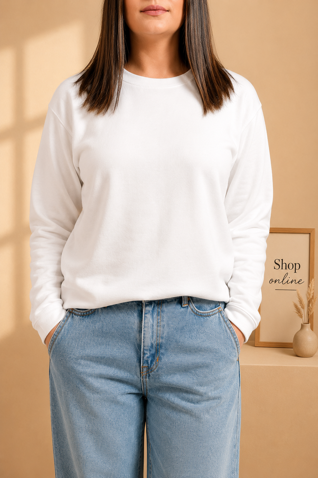Basic White Sweatshirt // Women