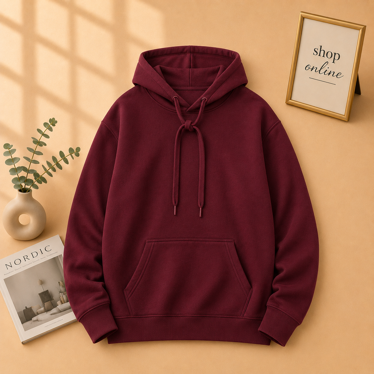 Basic Burgundy Hoodie // Women