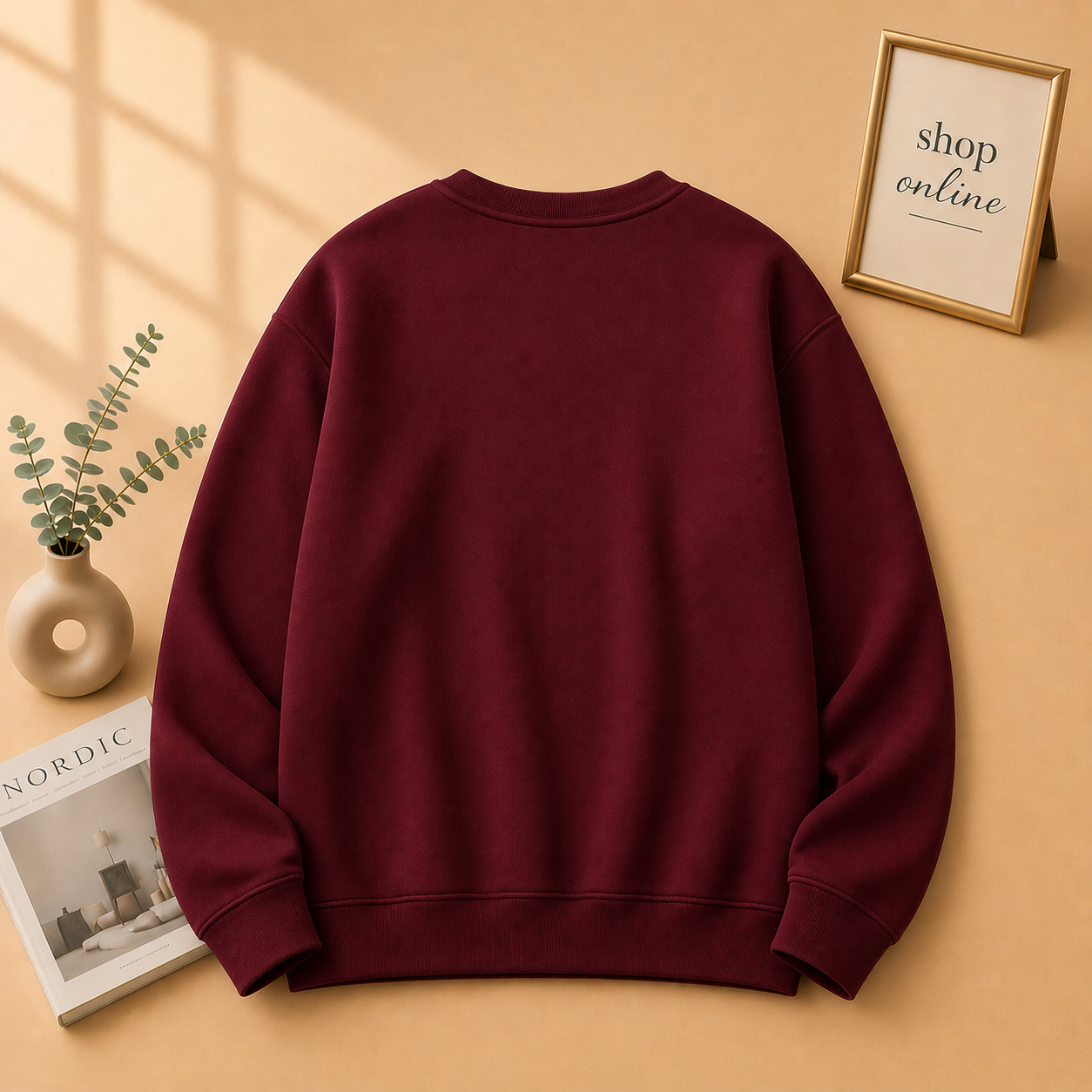Basic Burgundy Sweatshirt // Men