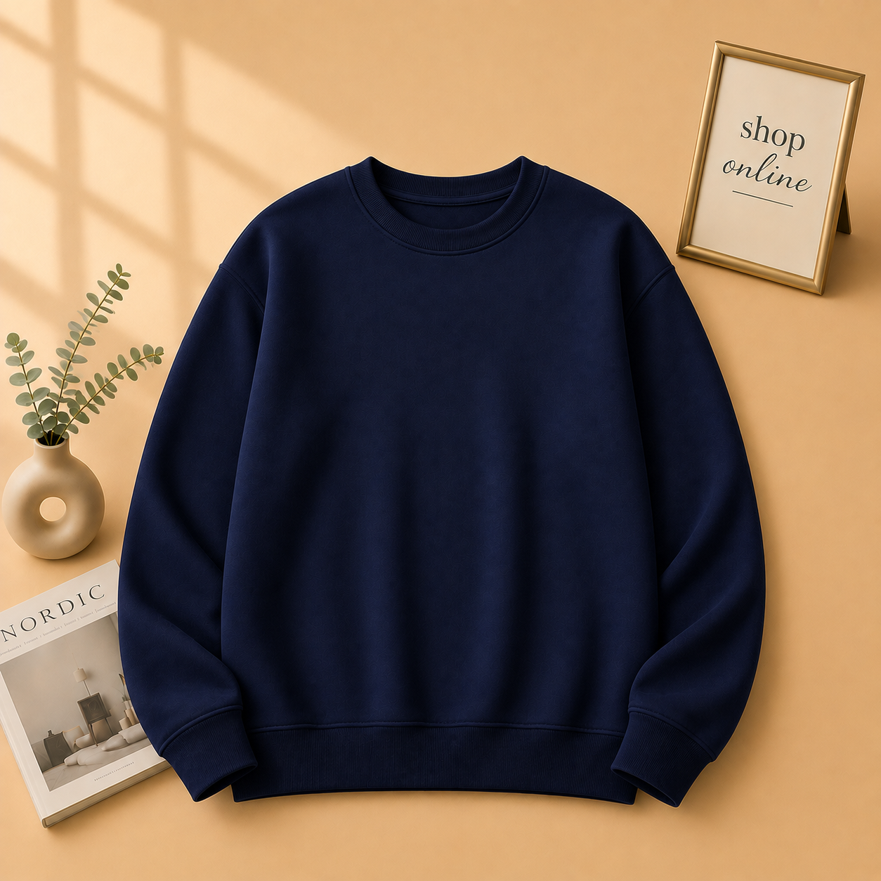 Basic Dark Blue Sweatshirt // Women