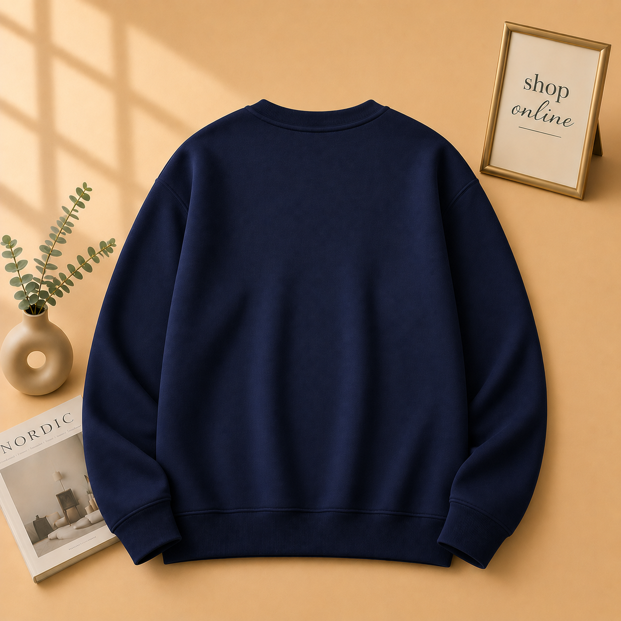 Basic Dark Blue Sweatshirt // Men