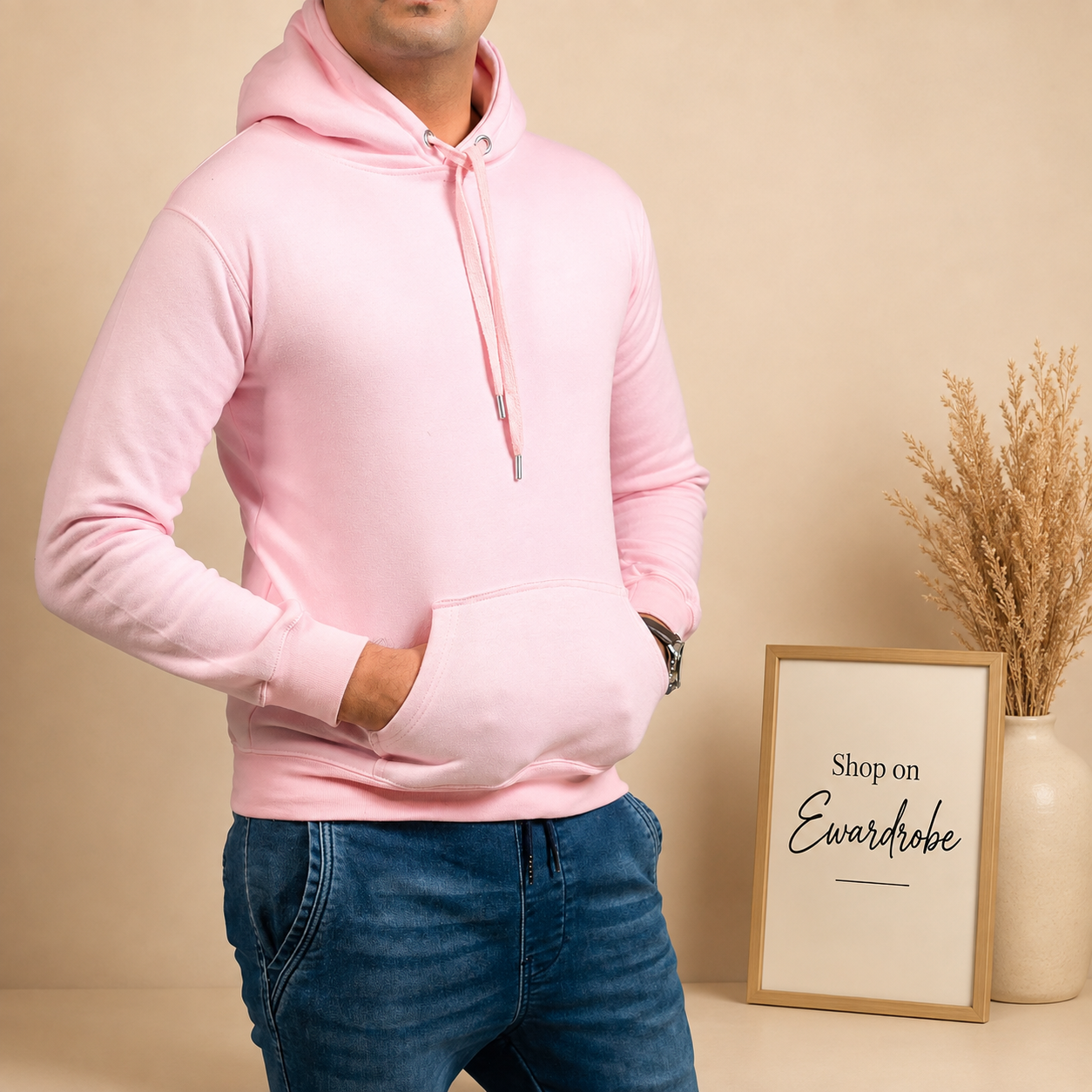 Basic Lt. Pink Hoodie // Men