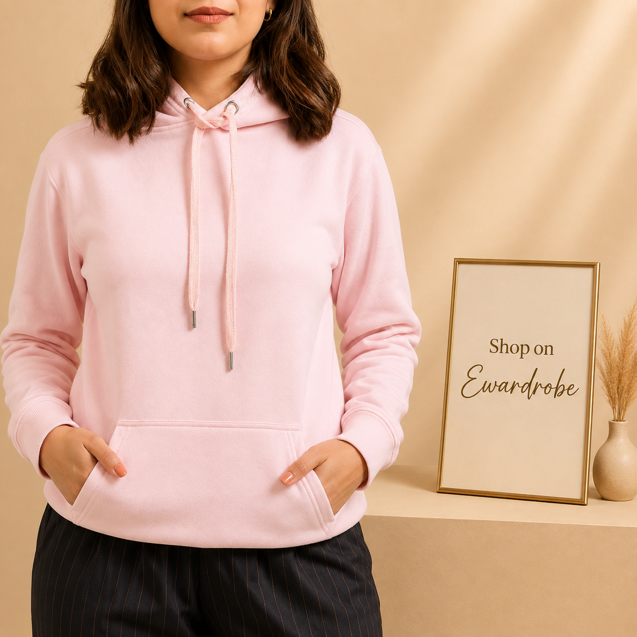 Basic Lt. Pink Hoodie // Women