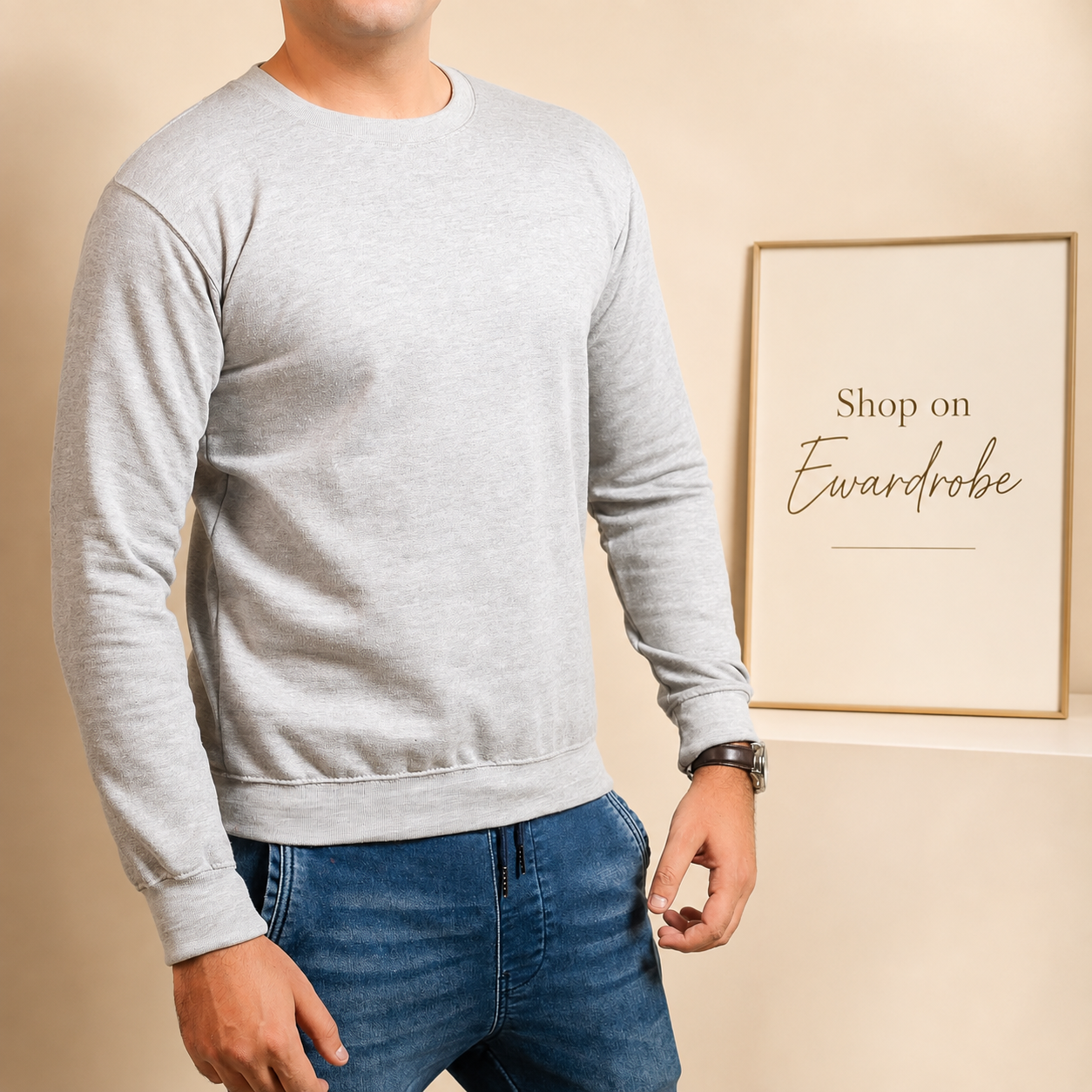 Basic Lt. Grey Sweatshirt // Men