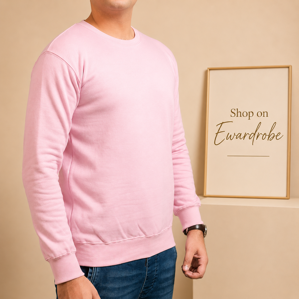 Basic Lt. Pink Sweatshirt // Men