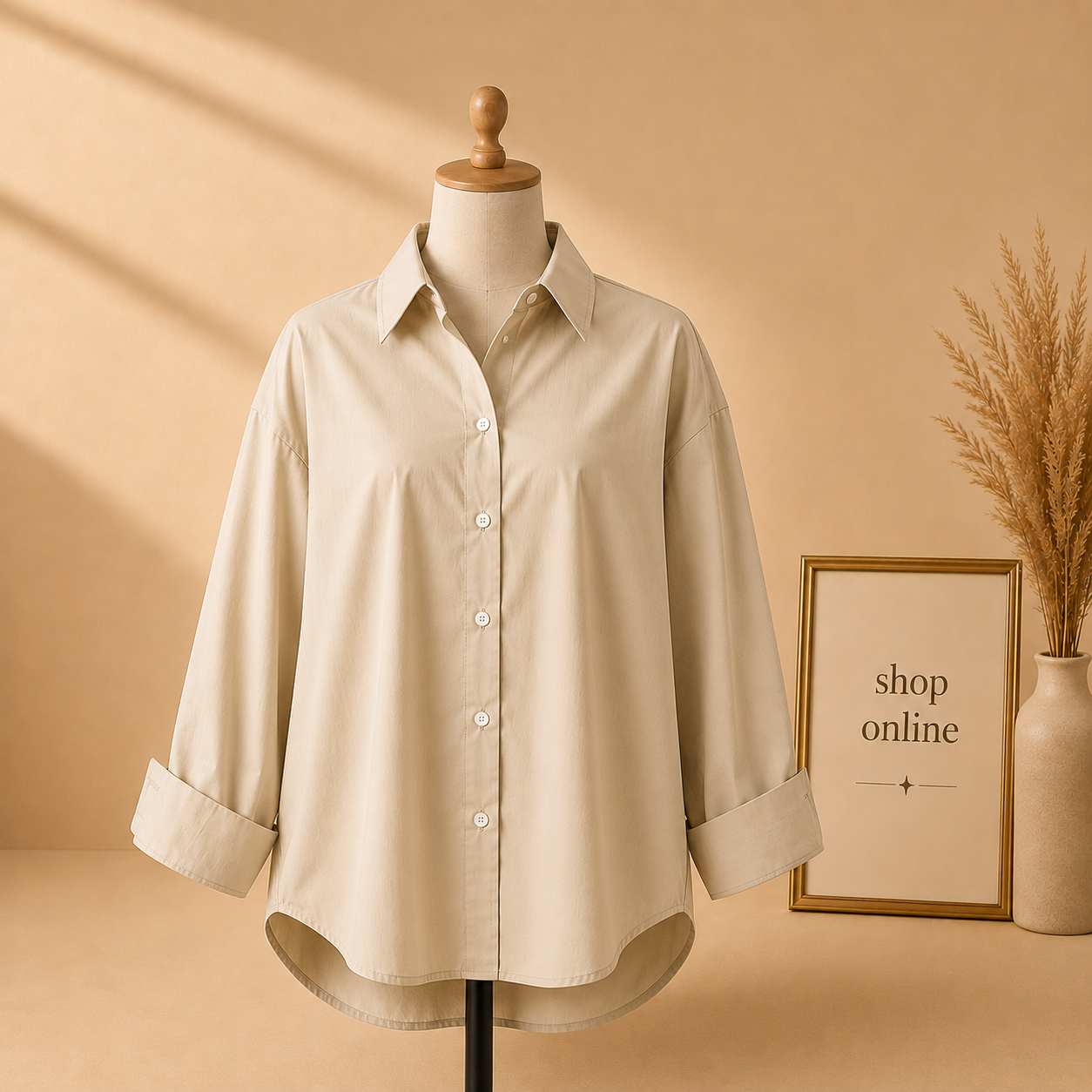 Beige Formal Shirt