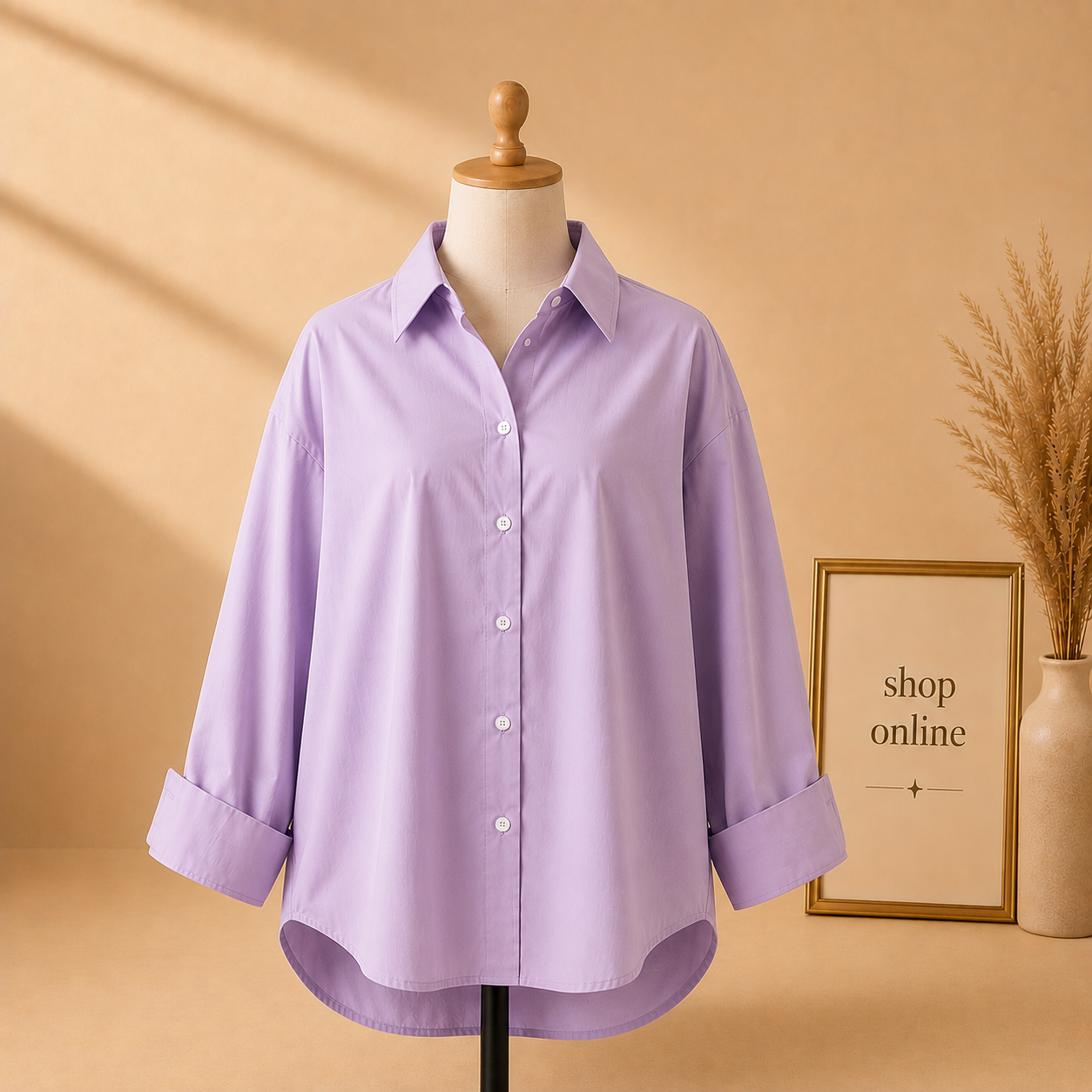 LILAC BUTTON DOWN SHIRT