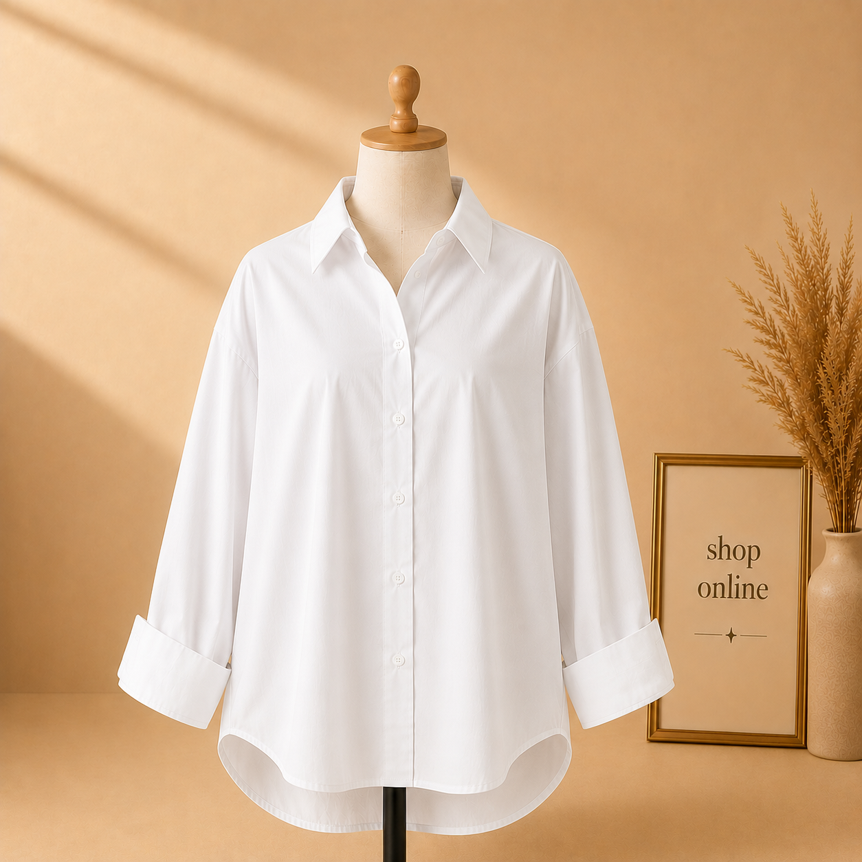 PURE WHITE BUTTON SHIRT