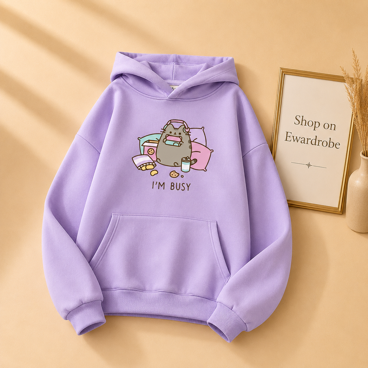 LILAC HOODIE I AM BUSY