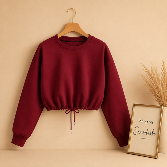 Knotted Crop Sweat