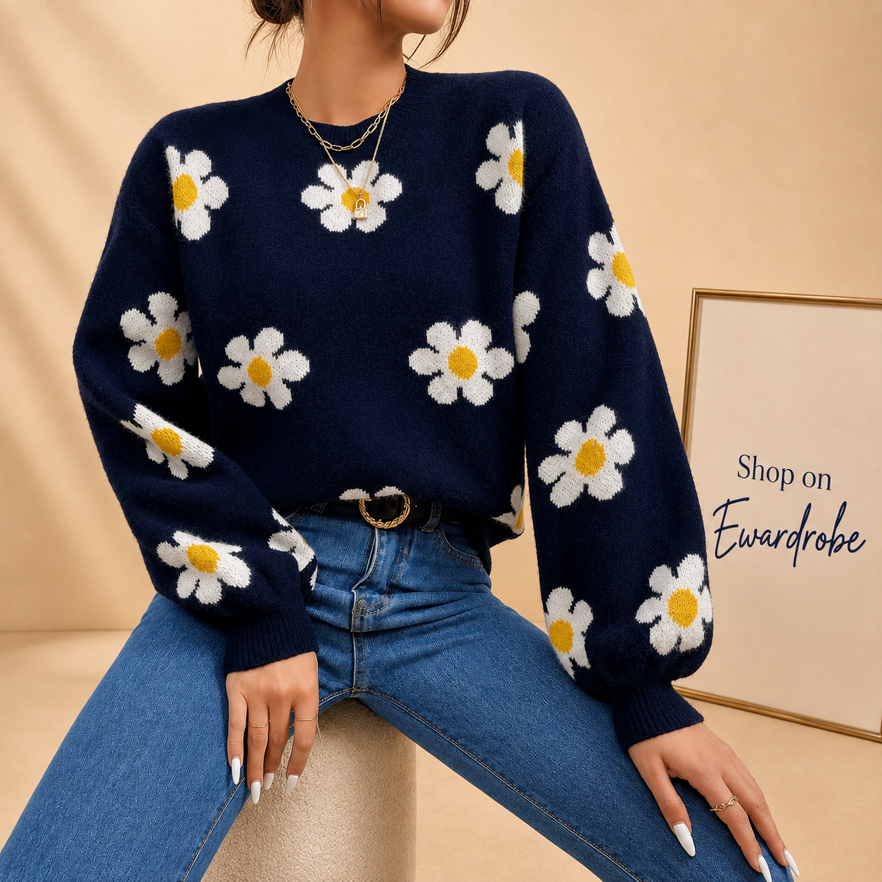 Printed Floral Sweatshirt