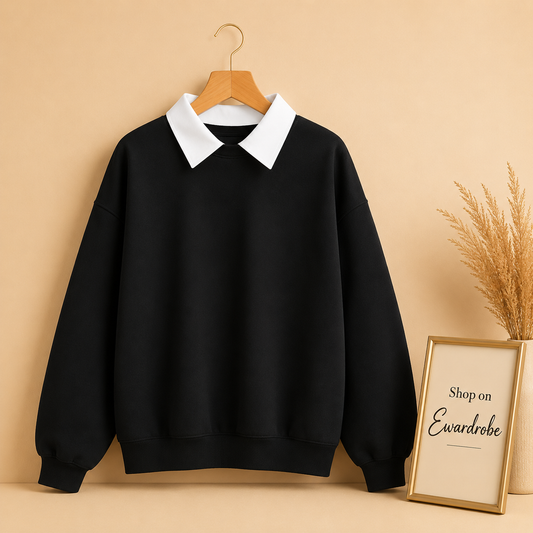 Collared Sweat Black